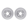 7002-42021 Drilled/Slotted Brake Rotors [Silver], 2007-2018 Mopar, Position: Front - image 1