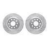7002-42023 Drilled/Slotted Brake Rotors [Silver], Fits Select Mopar, Position: Front - image 1