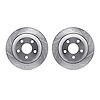 7002-42025 Drilled/Slotted Brake Rotors [Silver], Fits Select Mopar, Position: Rear - image 1