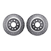 7002-42039 Drilled/Slotted Brake Rotors [Silver], Fits Select Mopar, Position: Rear - image 1