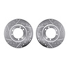 7002-44000 Drilled/Slotted Brake Rotors [Silver], 1992-2004 Mopar, Position: Rear, Front - image 1