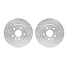 7002-45007 Drilled/Slotted Brake Rotors [Silver], 2011-2016 GM, Position: Front - image 1