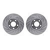 7002-45008 Drilled/Slotted Brake Rotors [Silver], 1997-2005 GM, Position: Front - image 1