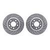 7002-45009 Drilled/Slotted Brake Rotors [Silver], 2006-2016 GM, Position: Front - image 1