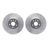 7002-45011 Drilled/Slotted Brake Rotors [Silver], 2009-2017 GM, Position: Front - image 1