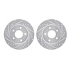7002-45013 Drilled/Slotted Brake Rotors [Silver], 2001-2007 GM, Position: Front - image 1