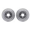 7002-45018 Drilled/Slotted Brake Rotors [Silver], 2016-2018 GM, Position: Rear - image 1