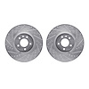7002-46004 Drilled/Slotted Brake Rotors [Silver], 2016-2020 GM, Position: Front - image 1