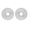 7002-46006 Drilled/Slotted Brake Rotors [Silver], Fits Select GM, Position: Front - image 1