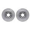 7002-46013 Drilled/Slotted Brake Rotors [Silver], 2003-2007 GM, Position: Front - image 1