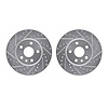 7002-46016 Drilled/Slotted Brake Rotors [Silver], 2008-2014 GM, Position: Front - image 1