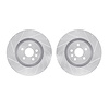 7002-46018 Drilled/Slotted Brake Rotors [Silver], 2009-2015 GM, Position: Front - image 1