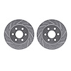 7002-46020 Drilled/Slotted Brake Rotors [Silver], 1998-1999 GM, Position: Front - image 1