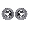 7002-46023 Drilled/Slotted Brake Rotors [Silver], 2004-2009 GM, Position: Front - image 1