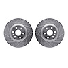 7002-46024 Drilled/Slotted Brake Rotors [Silver], 2010-2016 GM, Position: Front - image 1