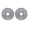 7002-46025 Drilled/Slotted Brake Rotors [Silver], 2009-2011 GM, Position: Front - image 1