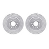 7002-46041 Drilled/Slotted Brake Rotors [Silver], 2004-2009 GM, Position: Rear - image 1