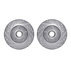7002-47007 Drilled/Slotted Brake Rotors [Silver], 1978-1990 GM, Position: Front - image 1
