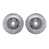 7002-47009 Drilled/Slotted Brake Rotors [Silver], 2005-2005 GM, Position: Front - image 1