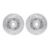 7002-47010 Drilled/Slotted Brake Rotors [Silver], 1982-1995 GM, Position: Front - image 1