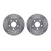 7002-47014 Drilled/Slotted Brake Rotors [Silver], 1982-1984 GM, Position: Front - image 1