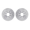 7002-47018 Drilled/Slotted Brake Rotors [Silver], 1988-2019 GM, Position: Front - image 1