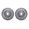 7002-47026 Drilled/Slotted Brake Rotors [Silver], 1978-1987 GM, Position: Front - image 1