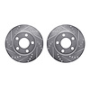 7002-47027 Drilled/Slotted Brake Rotors [Silver], 1997-2005 GM, Position: Front - image 1