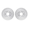7002-47029 Drilled/Slotted Brake Rotors [Silver], 2007-2010 GM, Position: Front - image 1