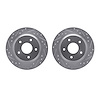7002-47031 Drilled/Slotted Brake Rotors [Silver], 1984-1987 GM, Position: Front - image 1