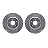 7002-47033 Drilled/Slotted Brake Rotors [Silver], 1988-1996 GM, Position: Front - image 1