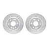 7002-47040 Drilled/Slotted Brake Rotors [Silver], Fits Select GM, Position: Front - image 1