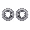 7002-47045 Drilled/Slotted Brake Rotors [Silver], 1991-1998 GM, Position: Front - image 1
