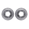 7002-47046 Drilled/Slotted Brake Rotors [Silver], 1999-2004 Multiple Makes/Models, Position: Front - image 1