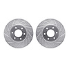 7002-47047 Drilled/Slotted Brake Rotors [Silver], 2006-2009 GM, Position: Front - image 1