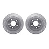 7002-47049 Drilled/Slotted Brake Rotors [Silver], 2011-2019 GM, Position: Rear - image 1