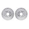 7002-47054 Drilled/Slotted Brake Rotors [Silver], Fits Select GM, Position: Rear