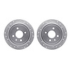7002-47065 Drilled/Slotted Brake Rotors [Silver], 2014-2016 GM, Position: Rear - image 1