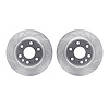 7002-48000 Drilled/Slotted Brake Rotors [Silver], 2007-2017 GM, Position: Front - image 1