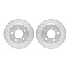 7002-48010 Drilled/Slotted Brake Rotors [Silver], 1990-2002 GM, Position: Front - image 1