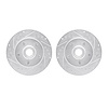 7002-48013 Drilled/Slotted Brake Rotors [Silver], 1991-2003 GM, Position: Front - image 1