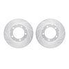 7002-48030 Drilled/Slotted Brake Rotors [Silver], 1994-2005 Multiple Makes/Models, Position: Front - image 1