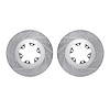 7002-48033 Drilled/Slotted Brake Rotors [Silver], 2009-2012 GM, Position: Front - image 1