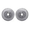 7002-48037 Drilled/Slotted Brake Rotors [Silver], 1993-1995 GM, Position: Front - image 1