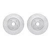7002-48038 Drilled/Slotted Brake Rotors [Silver], 1983-1992 GM, Position: Front - image 1