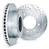 7002-48044 Drilled/Slotted Brake Rotors [Silver], 1977-2000 Multiple Makes/Models, Position: Front - image 1