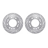 7002-48047 Drilled/Slotted Brake Rotors [Silver], Fits Select GM, Position: Front - image 1