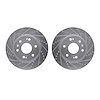 7002-48048 Drilled/Slotted Brake Rotors [Silver], 2009-2020 GM, Position: Front - image 1