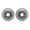 7002-48055 Drilled/Slotted Brake Rotors [Silver], 2000-2014 GM, Position: Rear - image 1