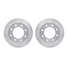 7002-48058 Drilled/Slotted Brake Rotors [Silver], Fits Select GM, Position: Rear - image 1